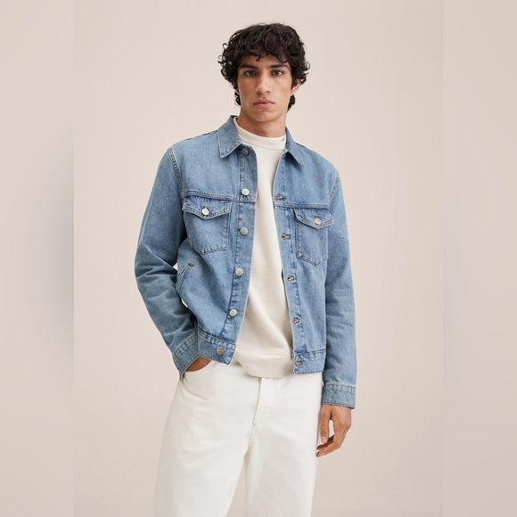 MANGO Medium wash denim jacket - Picture 3 of 7